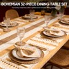 Swiscena 32 Pcs Boho Placemats Table Setting Set (6 Sets),Hand-Woven