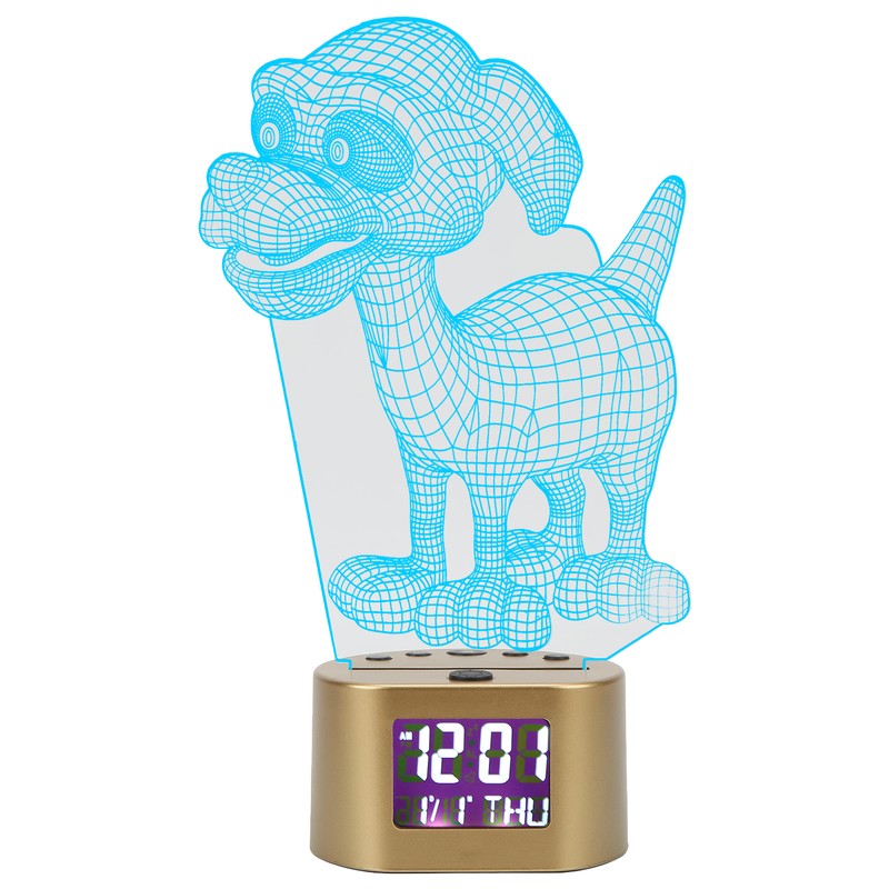 Acrylic Cartoon Night Light Dual Power Supply Alarm Clock Perpetual