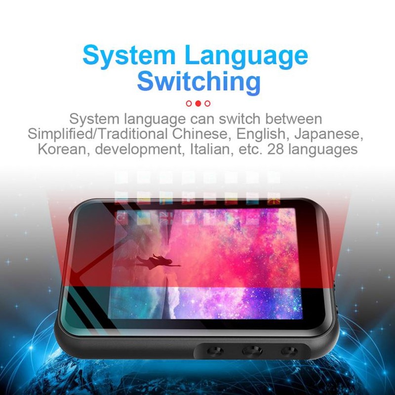 1.5 Inch Portable MP3 Player Capacitive Touch Control AI Noise