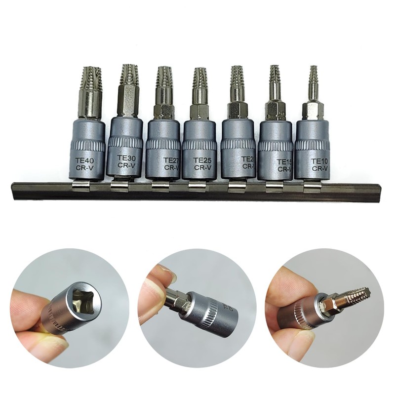 7PCS Torx Star 6 Point 1/4-Inch Impact Drive Socket Kit,
