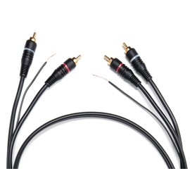 DRUT 1m Twin RCA to RCA Phono Turntable Mixer Ground Lead With Earth Terminals Cable (3.3ft.)