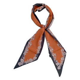 jeunecheval Scarf for Women Silk Feeling Satin Ribbon Bandana Neck Scarves