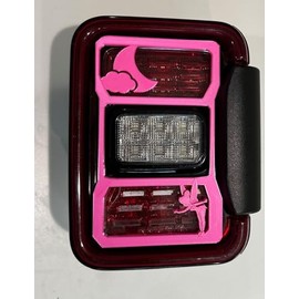 Generic Fairy butterfly with moon scene in 3D - Pink for Jeep Gladiator Rear LED Tail Light Covers (2020-2024) Love Hawaii Hawaiian Tropical Beach Hula Hibiscus