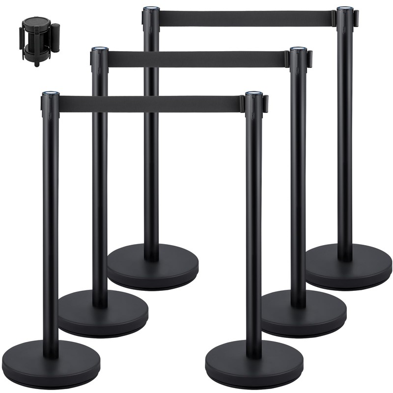 Happybuy 6 - Pack Crowd Control Stanchions with 3PCS 6.5FT