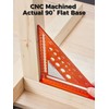 Mecurate Metric Aluminum Alloy Rafter Square (18cm) with 2-in-1 Carpentry