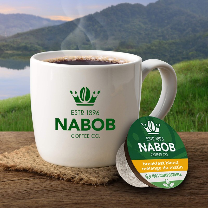 Nabob Breakfast Blend Coffee 100% Compostable Pods, 292g
