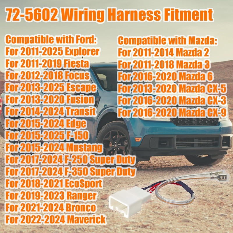 72-5602 Wiring Harness (Pack of 4) - Car Door Speaker