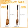 6 Pcs Wooden Spoon and Fork for Eating Utensil Set,