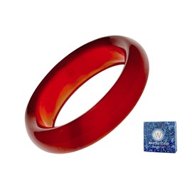WHITESTONE JEWELRY CO. - Chakra Stone Ring Collection, Stone Bands for Men and Women, Stackable Agate Ring, Red Carnelian - Root, Size 10