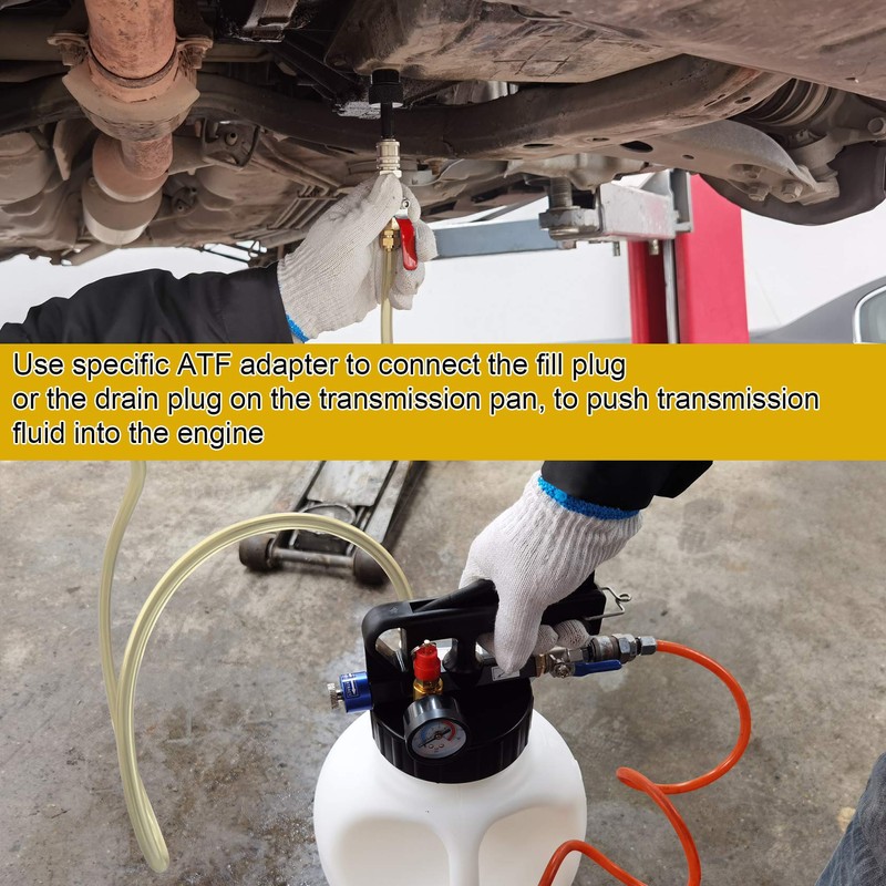 YSTOOL 10L Pneumatic Fluid Extractor Dispenser Set ATF Refill Tool