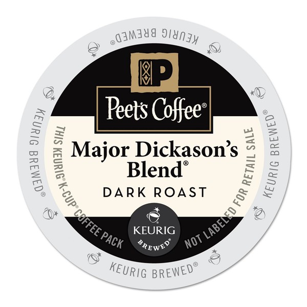 Peet's Coffee & Tea Single-Serve Coffee K-Cup Pods, Major Dickason's Blend, Carton Of 22
