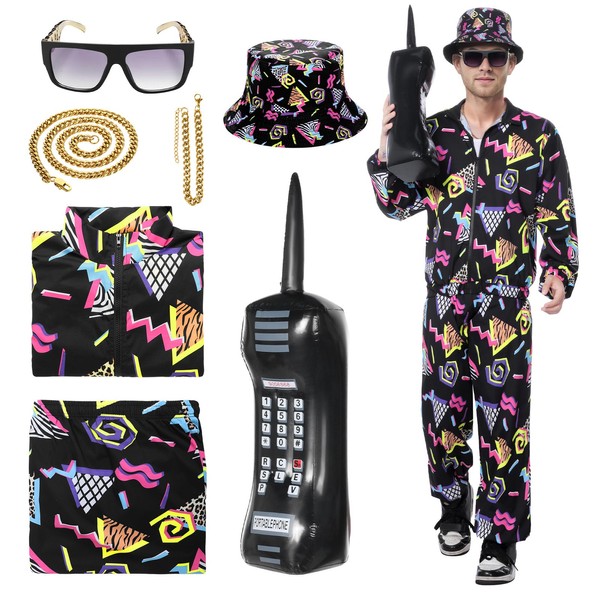 Metaparty 80s Fancy Dress Costume for Adults,80s 90s Outfit,80s Shell