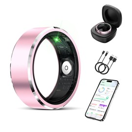 Delcast Smart Ring for Women Men-Wearable Fitness Tracker with Sleep Tracking Heart Rate Healthy Monitor Ring Activity Monitoring Steps Calories