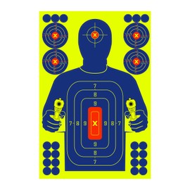 18x12 Inch Shooting Targets - 10 Pack Adhesive Splatter Reactive Paper - Visual Feedback for Gun, Rifle, BB Gun, Recurve Bow, Slingshot - Outdoor Sports, Gun Enthusiasts