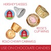 Barnyard Farm Animal Birthday Party Favor Chocolate Kisses Candy Stickers