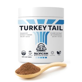 Pacific Rim Mushrooms Pacific Rim Mushrooms Turkey Tail Supplement Powder | High Potency 10:1 extract | 1000 mg per serving | Immune System and Digestive Support | 125 Grams / 125 Servings