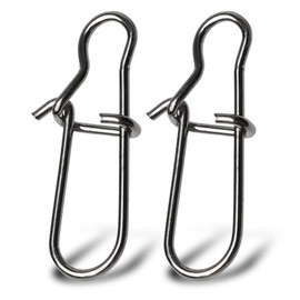 Atibin Duo Lock Fishing Snap Stainless High Strength Fishing Snap Swivel Quick Change Fishing Snap Clip Black Nickel 100pcs 37lbs