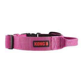 KONG Ultra Durable Padded Comfort Handle Dog Collar (Medium, Pink)