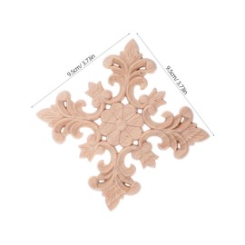 Gatuida 2pcs Solid Wood Decorative Carved Onlays for Furniture Doors Cabinets Easy DIY Installation Low Maintenance Wood Decor Accents for