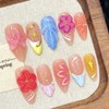 10Pcs Handmade Press On Nails Summer Beach Style – Short