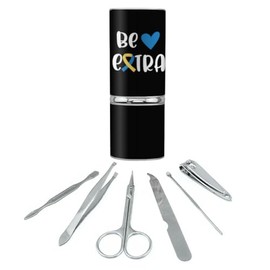 GRAPHICS & MORE Down Syndrome Be Extra Stainless Steel Manicure Pedicure Grooming Beauty Care Travel Kit