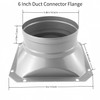 6 Inch Duct Connector Flange, Metal Straight Pipe Flange Square