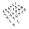 26Pcs Stainless Steel Alphabet Letter Cookie Cutters for Baking DIY,