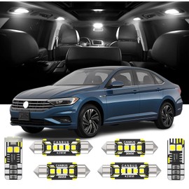AENVTOL 10 Pieces Jetta 7 MK7 VII LED Interior Lights Kit Replacement for Volkswagen VW Jetta MKVII 7 MK7 2018-2023 6000K White Interior LED Bulbs + Install Tool