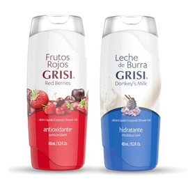 Leche de Burra. Shower Gel Grisi Mandarina 450 Ml color Blanco 450 ml pack ofpaquete de  Neutro Jabon Corporal Red Berry 450 ml 1 pieza