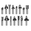 Original Einhell 15-Piece Milling Cutter Set (Suitable for Electric Routers,