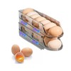 LECINAL Egg Holder for Fridge,Stackable 1-4 Tiers Container,Auto Rolling Fridge