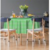 HEIPINIUYE 2 Pack Green and White Round Checkered Tablecloth 84