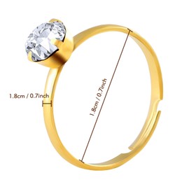 Naler Bridal Shower Rings 52 Pack Gold Diamond Engagement Rings for Wedding Party Favors Table Decoration Cupcake Toppers