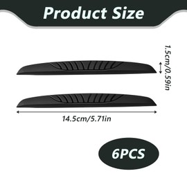 6 Stück Autotür Kantenschutz, Türkantenschutz für Auto, Türkantenschoner Aufkleber Kantenschutz für Autotüren, Schwarz Gummi Antikollisionsschutzstreifen, Selbstklebend, Schützt vor Autotürschutz