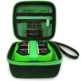 JCHPINE Hard Carrying Case for GiiKER Tic Tac Toe Bolt Game 3-in-1 Handheld Puzzle Game Console, Protective Storage Holder for GiiKER Tic Tac Toe Electronic Bolt Game Accessories (Only Case) (Green)