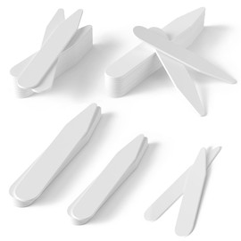 EODKSE Set of 50 Collar Stays for Men's Shirts in 5 Sizes - Collar Reinforcers Made of Chopsticks for a Perfect Fit of the Shirt Collar, Father or Husband