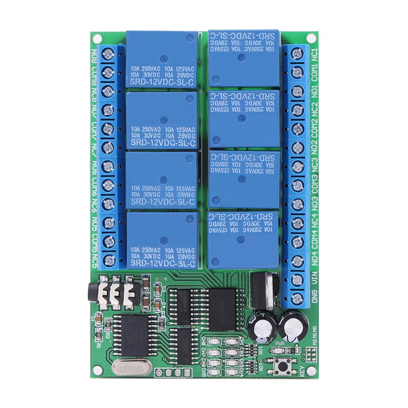 DC 12V 8CH DTMF Relay Phone Voice Decoder Remote Controller