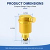 MEANLIN 1PCS DN15 Brass Automatic Air Vent Valve Vertical Air