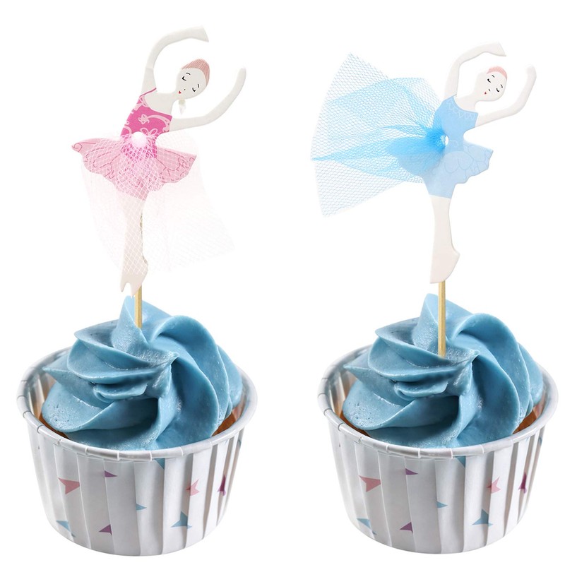 Honbay 24 piezas de decoración para cupcakes de ballet, diseño