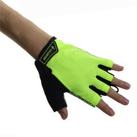 CYCLEHIKER Cycling Gloves Half Finger Gel Pad Summer Breathable Soft Bike Bicycle Glove Men Women Cycle Equipment (Green, XL)
