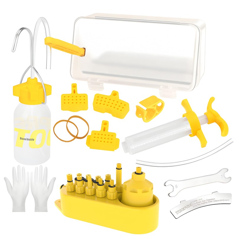 Retoo Bleed Kit for Bicycle Brakes, Mineral Oil Bleed Kit