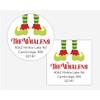 Christmas Address Stickers, Elf Feet Return Address Labels (#582-2-WH)