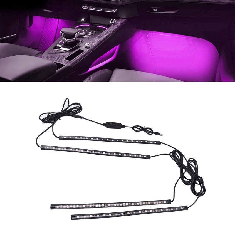 RGBW Music LED Car Interior Strip Light Music Car Interior