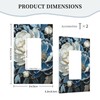 PPZCXWP White Blue Flower Peonies Single Decora Outlet Wall Plate