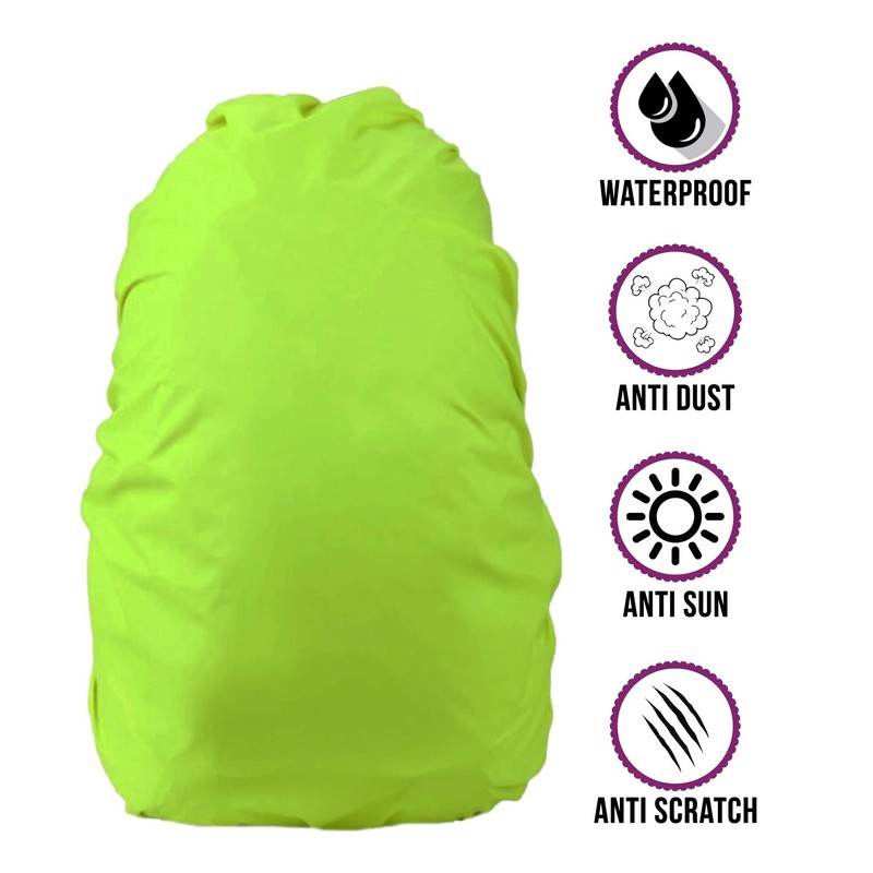 BTR Waterproof Backpack Covers. High Visiblity Rucksack Covers. Fluorescent Yellow