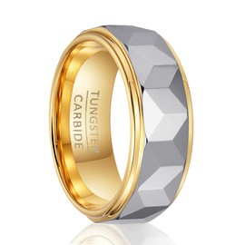 SOXEMAN 8mm wide stylish and elegant tungsten ring, wedding ring for men and women, wedding jewelry gift