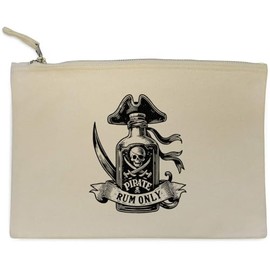 'Pirate Rum Bottle' Canvas Clutch Bag/Accessory Case (CL00044445)
