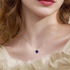 ONEFINITY Amethyst Urn Necklaces for Ashes Sterling Silver Amethyst Cremation Jewelry for Ashes Memory Jewelry for Women