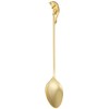 Takakuwa Metal Rubber Cast Cat Coffee Spoon, Gold 405572