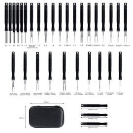 GisWell 30-Piece Terminal Removal Tool Set, Pin Tool Car Set, Release Tool Set, Terminal Removal Tool Kit, with Tool Bag, for Most Connection Terminals